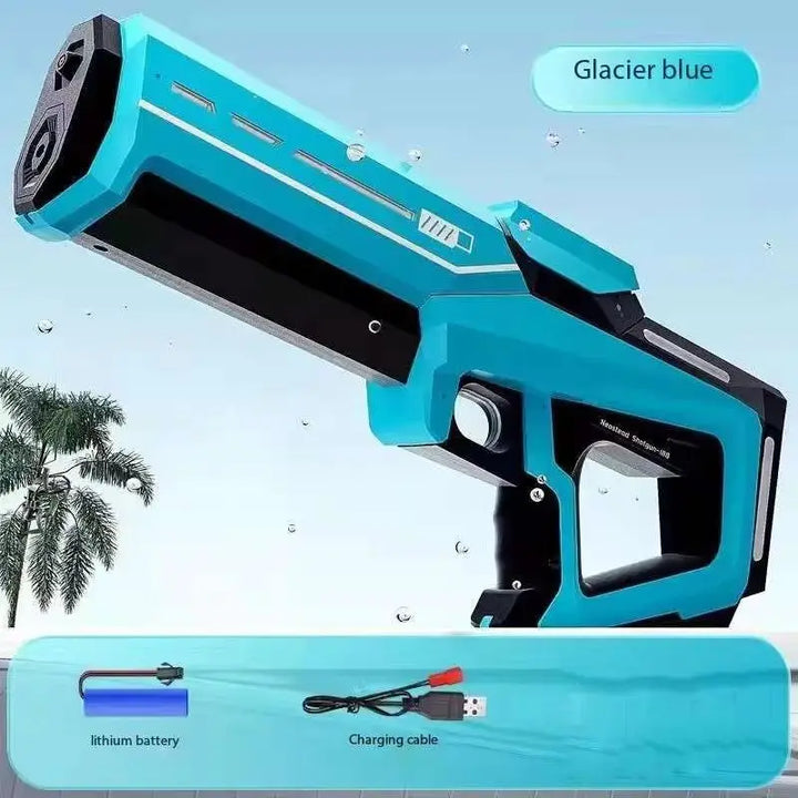 New Automatic Summer Electric Toy， Water Gun Induction Water Absorbing HighTech Spray Pool Outdoor Beach Water Fight Toy for Kid